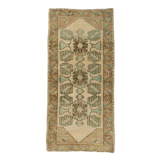 Turkish Mini Rug Oriental Hand Knotted Vintage Rug 1'8" x 3'5" #21078 For Sale