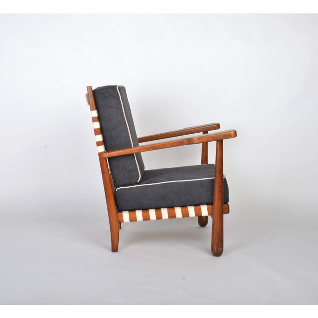 Mid-Century Oak Lounge Chair by Jan Vanek for Krasna Jizba, 1940 For Sale - Image 3 of 10
