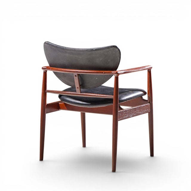 Finn Juhl for Niels Vodder Model Nv-48 Mid Century Danish Teak Lounge Chairs - Pair For Sale - Image 10 of 12
