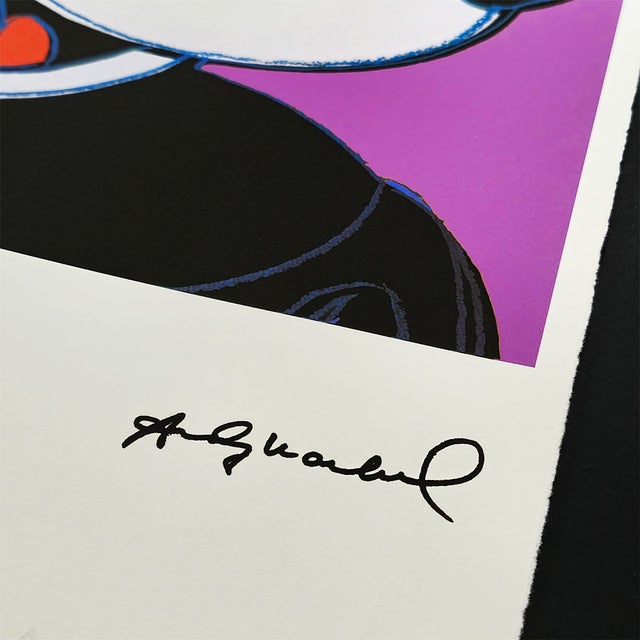 Pop Art 1980s Andy Warhol "Mickey Mouse" Purple Limited Series Lithograph For Sale - Image 3 of 9
