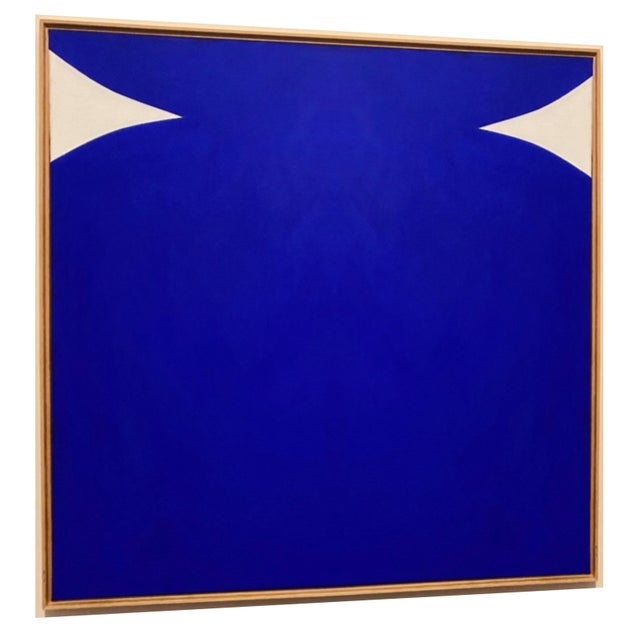 Contemporary Abstract International Klein Blue Painting by Brooks Burns, Framed Chairish