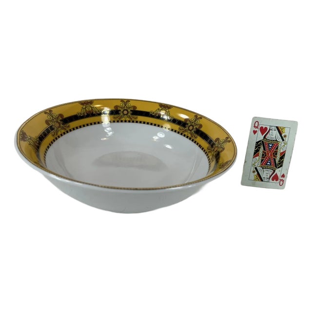 Late 20th Century Serving Bowl "Barocco" Italian Versace Design Rutherford Porcelain For Sale