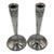 Art Nouveau Sterling Silver Candlesticks With Floral Relief Decoration - a Pair For Sale