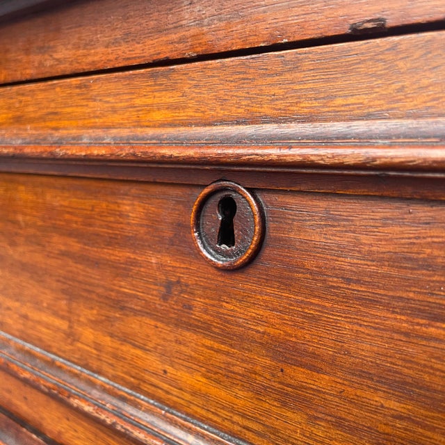 1800s Walnut Marble-Top Dresser With Carved Drawer Pulls For Sale - Image 9 of 12