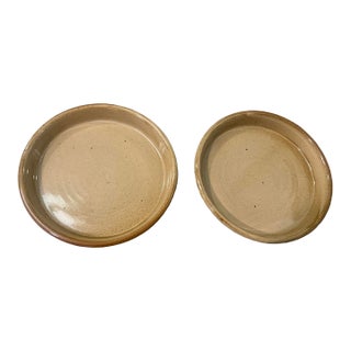 Vintage Mid Century Modern Dansk Niels Refsgaard Dinner Salad Plates - Pair For Sale