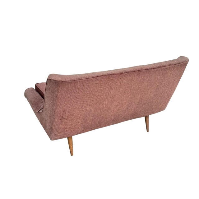 Wood Mid Century Brown Upholstered Sofa by Prestige for Bassett For Sale - Image 7 of 12