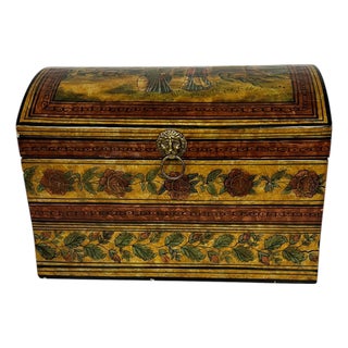 Vintage Maitland - Smith Chinoiserie Trunk Style Box For Sale