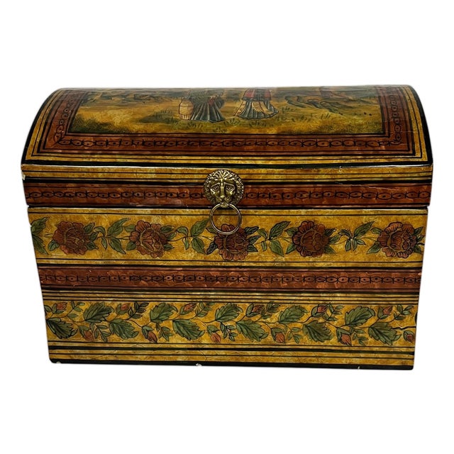 Vintage Maitland - Smith Chinoiserie Trunk Style Box For Sale