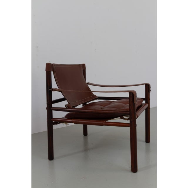 Brown Sirocco Safari Lounge Chair in Rosewood by Arne Norell for Aneby Mobler, Sweden, 1970s For Sale - Image 9 of 18