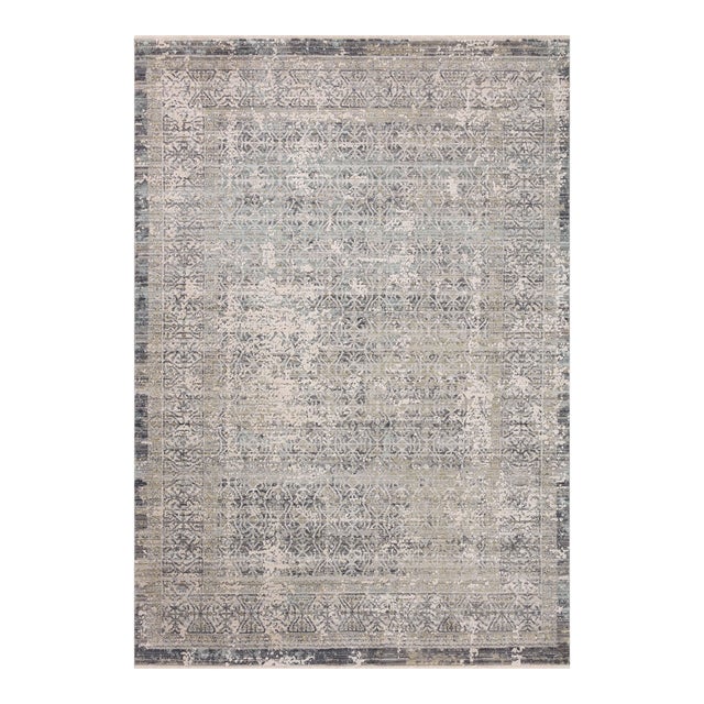 Amber Lewis x Loloi Alie Sky / Stone 2'-3" x 3'-10" Accent Rug For Sale