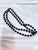 Vintage Opera Length Continuous Strand Onyx Bead Necklace With 14k Gold Spacers For Sale - Image 4 of 5