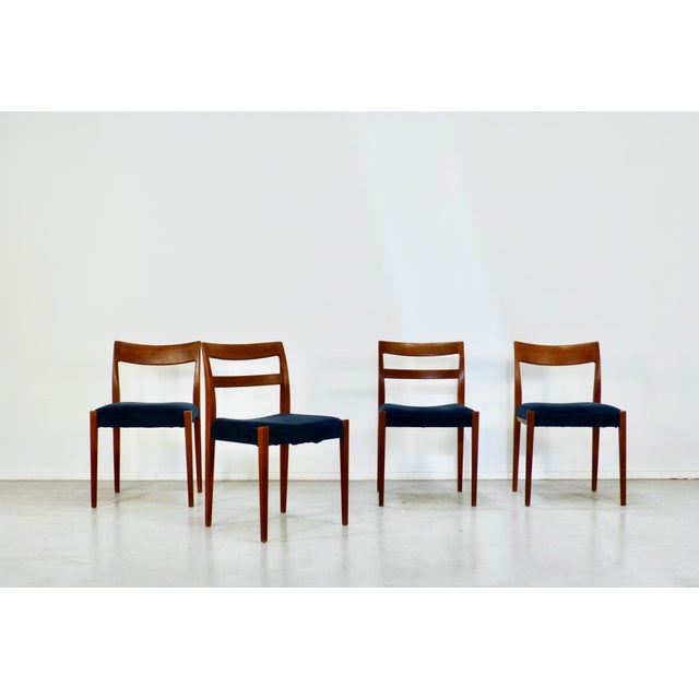 Mid-Century Modern Swedish Teak Dining Chairs by Nils Jonsson for Troeds, 1960s, Set of 4, in Very Good conditions....