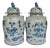 Contemporary Chinoiserie White & Blue Baluster Temple/Ginger Jars - a Pair For Sale