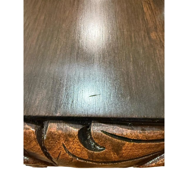 Spanish Baroque Carved Wood Arts & Crafts Hall Bench Seat For Sale - Image 13 of 16