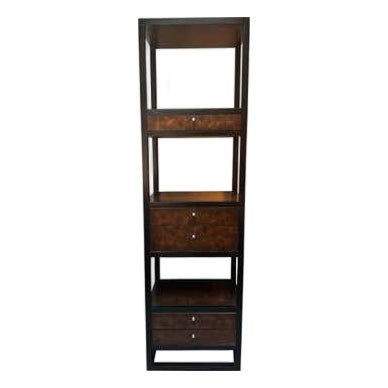 Tall Display Cabinet in Wood, Mid-Century Modern Style, USA, 1970s For Sale