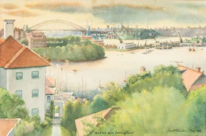 'Sydney, Australia From Darling Point' by Brett Hilder, 1961