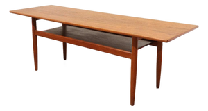 Mid Century Modern Vintage Teak Coffee Table Danish Style