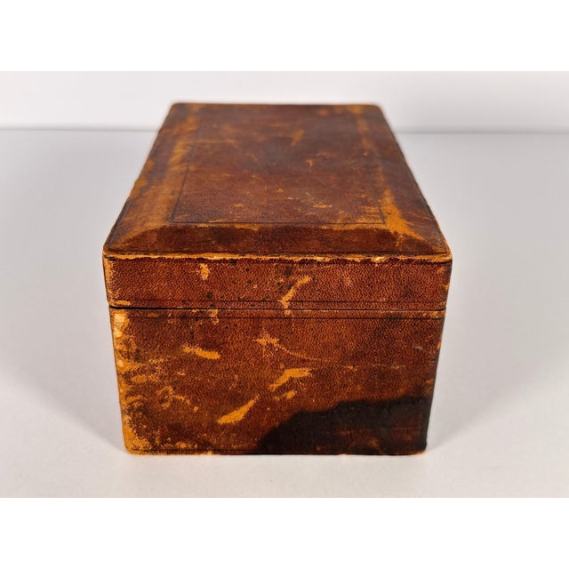 Antique Dennison's Jewelry Cleaning Kit: Dovetail Leather Box For Sale - Image 4 of 10