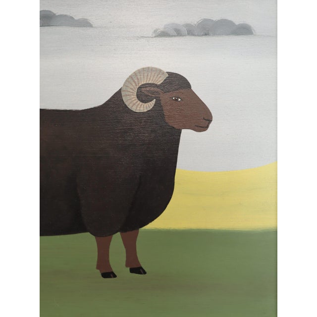 Contemporary 'Walter' Original Naive Style Animal Oil Painting by British Artist Matt Rix, Framed For Sale - Image 10 of 11