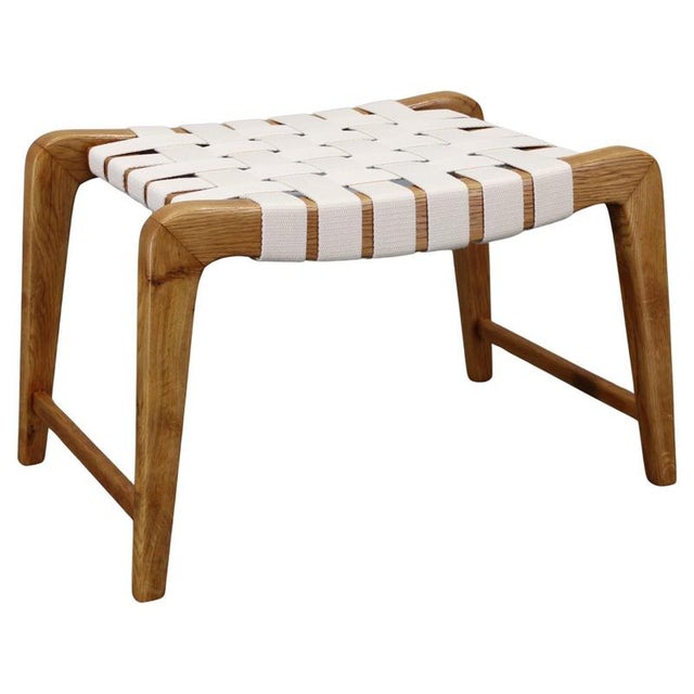 Mid-Century Oak Stool from Jan Vaněk, Czechoslovakia, 1950s For Sale - Image 9 of 9