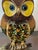 Shabby Chic Gorgeous 20 Th C Large Owl Figurine Polychrome Enamel With Swarovski Crystals For Sale - Image 3 of 4