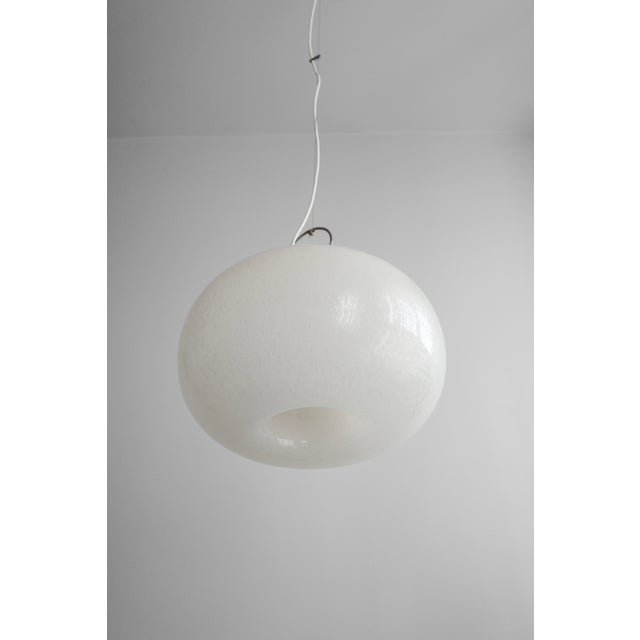 Italian Pendant Lamp with Hand-Blown Murano Glass from Mazzega, 1970s For Sale - Image 4 of 4