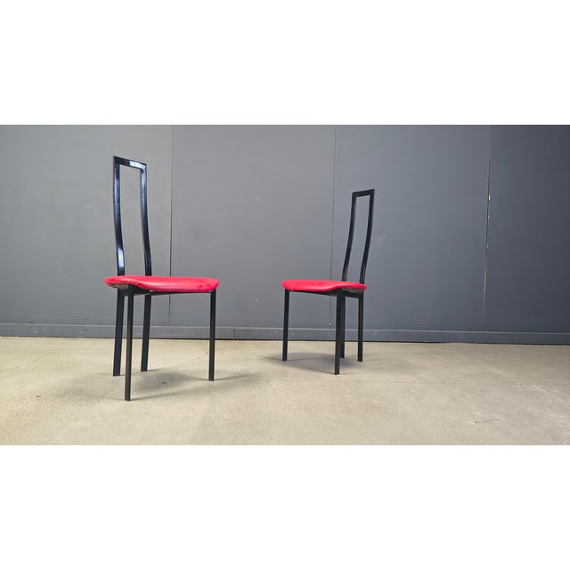 Vintage Postmodern Dining Chairs from Cattelan Italia, 1980s, Set of 4 For Sale - Image 4 of 16