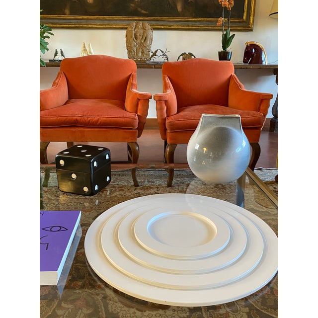 Great White Centerpiece Stacked White Plastic Trays, Italy 1970s For Sale - Image 9 of 9