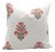 Block Printed Decorative Floral Pillow Cover 22x22 Inch- Swadesh For Sale