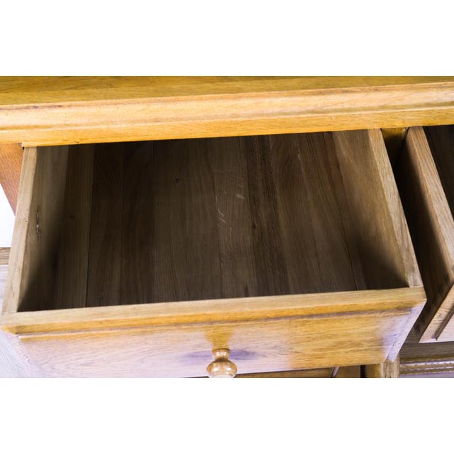 Vintage Oak Panelled Three Door Sideboard For Sale - Image 13 of 16