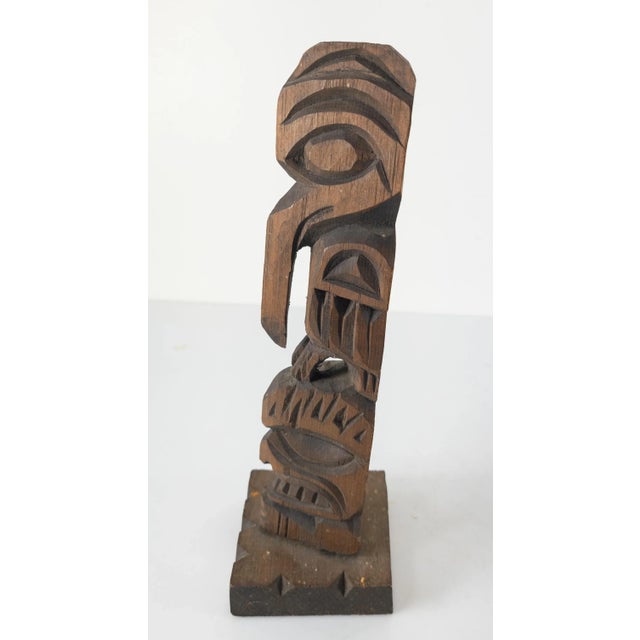 Early 20th Century Early 20th Century Carved Northwest Coast Souvenir Totem Pole For Sale - Image 5 of 10