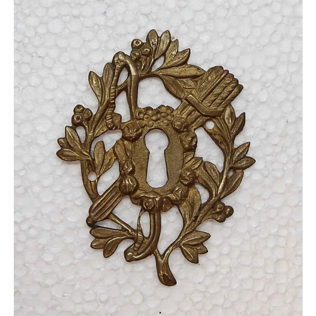 Antique Victorian Brass Cut Out of Keyhole Covers - a Pair | Chairish