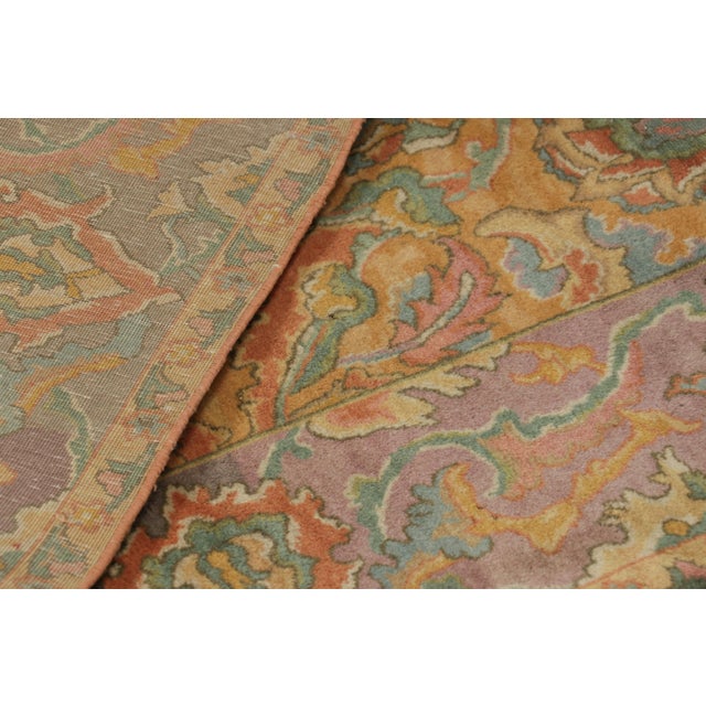 Gold Antique Polonaise Style Extra-Long Runner Rug, Gold With Florals - Rug & Kilim For Sale - Image 8 of 9