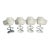 Mid-Century Modern White Tulip Swivel Bar Stools, Umanoff Saarinen Style - Set of 4 For Sale