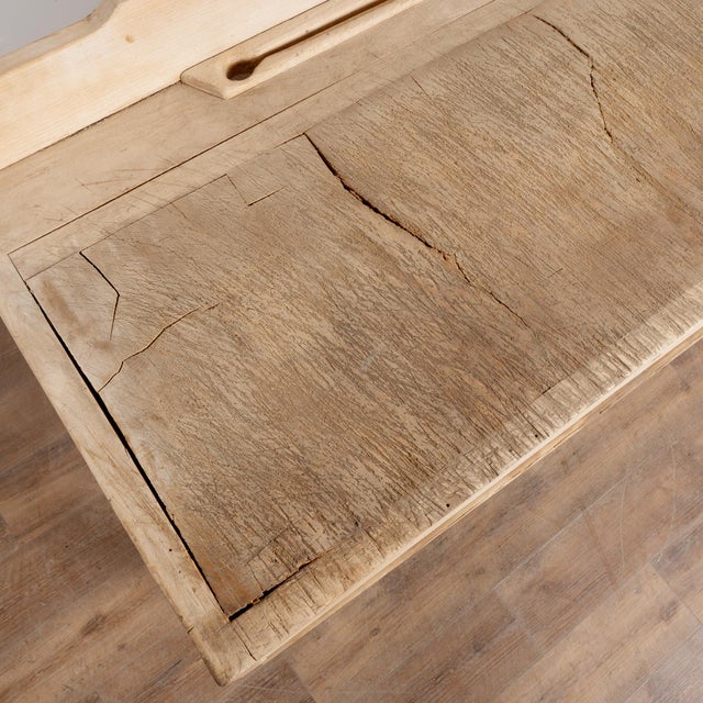 Brown 20th Century French Butcher Block Table on Casters For Sale - Image 8 of 15