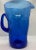 Beautiful Midcentury Cobalt Blue Crackle Glass Pitcher! It was made by the Bischoff Glass Company which was located in...