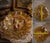 Vintage Iridescent Amber Carnival Glass Grape & Leaf Ruffled Bowl 7.75" Floral For Sale In Sacramento - Image 6 of 10