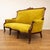 Art Nouveau Walnut and Velvet Sofa, Spain, Early 20th Century For Sale - Image 3 of 10