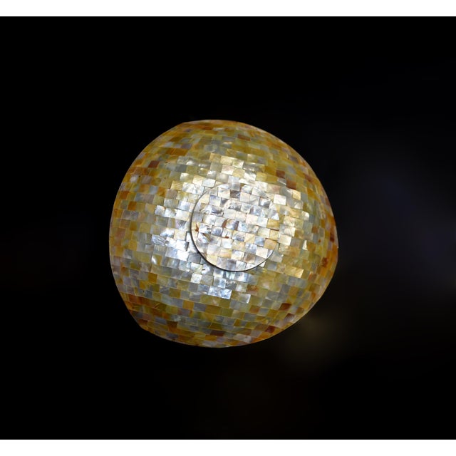 Mother of Pearl Bowl Dish Hand Crafted Teardrop 8" For Sale - Image 6 of 7