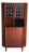 Rosewood Corner Cabinet With Stained Glass Storage Hutch Danish Mid-Century Modern 1960s For Sale