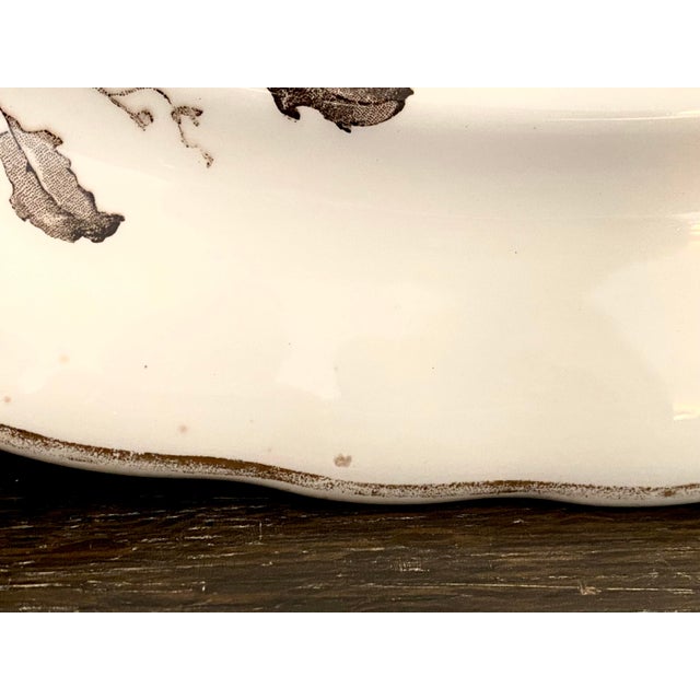 Antique Large Brown Transferware Staffordshire Platter For Sale - Image 9 of 9