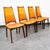 Mid-Century Modern Mid Century Modern Dining Chairs Set 8 Armchairs Orange Solid Walnut MCM Captain For Sale - Image 3 of 12