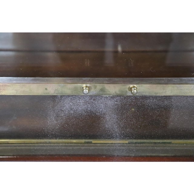 Brown 1910s Bronze Mounted French Louis XVI Style Vitrine Display Cabinet For Sale - Image 8 of 14