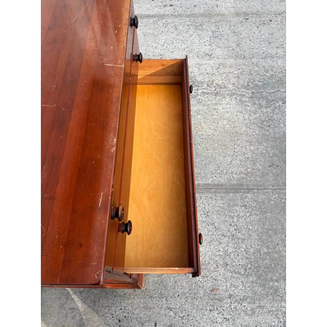 Solid Wood Early American Dresser, Vintage 4 Drawer Chest, Maple Wood Bedroom Storage For Sale - Image 11 of 12