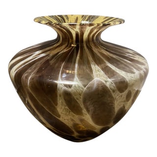 Vintage MCM Maestri Vetrai Murano Style Italian Art Glass Vase For Sale