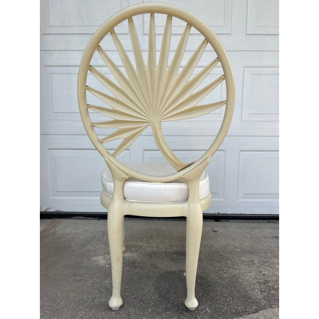 1960s Set of 6 Hollywood Regency Era Aluminum Cast Chairs For Sale - Image 11 of 17