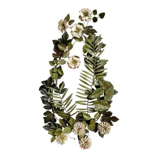 Vintage Regency Tole Metal Flower Ring For Sale