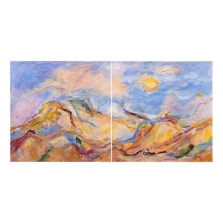 Hans-Henrik Husemann, Panta Rhei Diptychon, 2025, Acrylic on Canvas For Sale