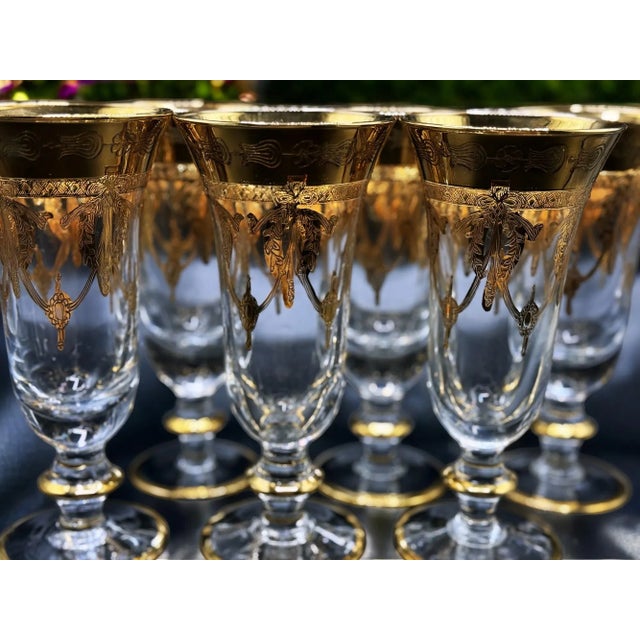 Crafted from the highest quality heavy crystal, these glasses are embellished with gold details that include floral and...