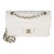 White Quilted Caviar Small Classic Double Flap Bag For Sale